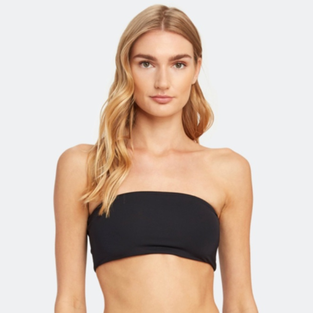 NWT Frankie’s Bikinis Juju bandeau too black Xs